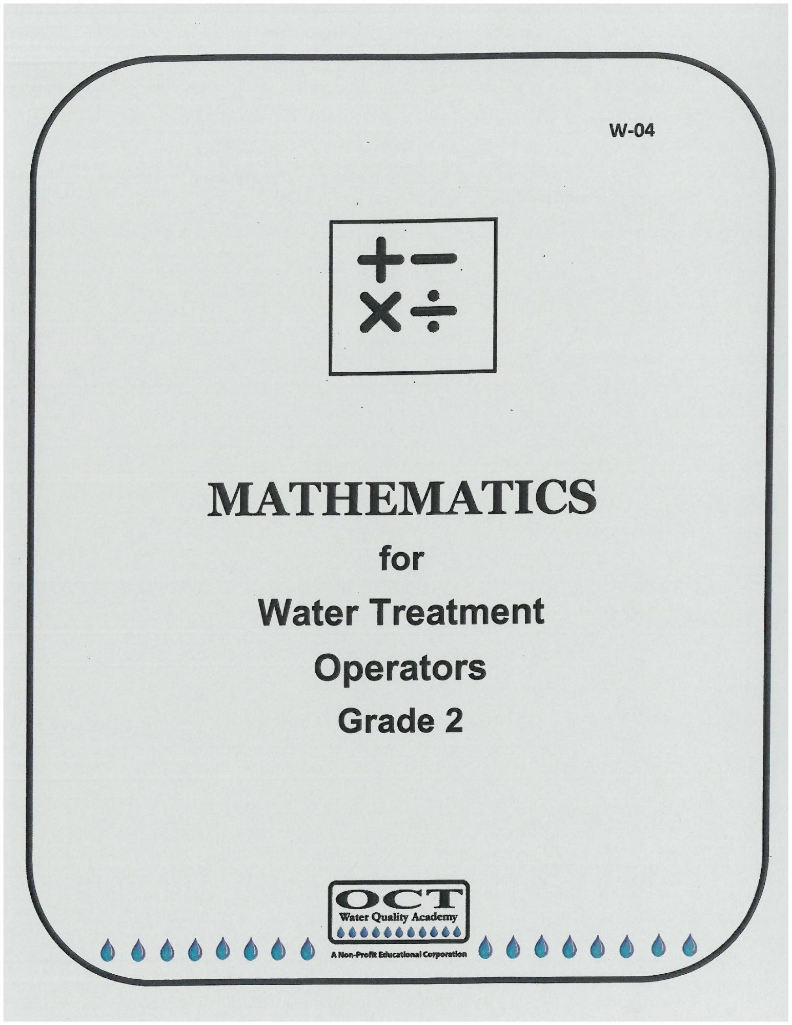 Math for Water Plant Op. Grades 1-2 (W-04)