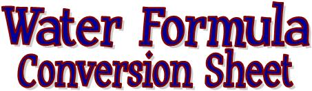 w conversion sheet w conversion sheet