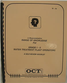 Rep. Range of Knowledge Self Rev. Booklet, Grade 1-2 Water Plant Operators (W-36)